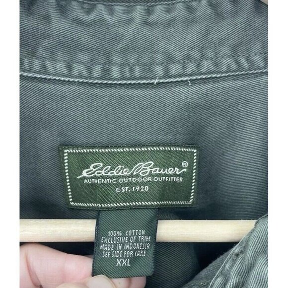 Eddie Bauer Men's Casual Button Down Shirt - Olive Green - Picture 4 of 10